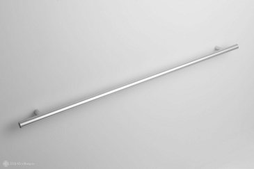 RR002 мебельная ручка-релинг 448 мм сатиновый хром