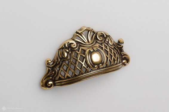Varieta мебельная ручка-раковина 64 мм состаренное золото