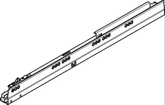 TANDEMBOX, направляющая с BLUMOTION, 50кг, 550 мм, правая