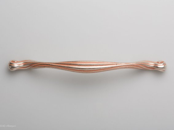 Barocca мебельная ручка-скоба, 160-192 мм, серебро с медной патиной