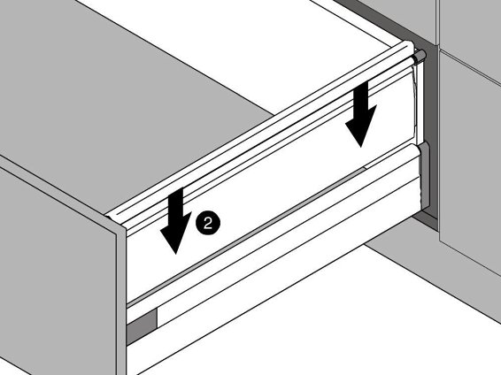 TANDEMBOX, комплект двухстенного BOXSIDE 500мм, нерж.