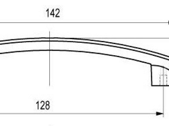 FS035 мебельная ручка-скоба 128 мм хром глянцевый