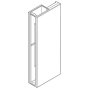 TANDEMBOX antaro, задний держатель стеклянной вставки д/высоты D (224мм), бел., прав.