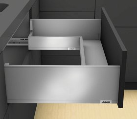 Ящик под мойку LEGRABOX pure TIP-ON BLUMOTION (высота C 177, глубина 500 мм, до 40 кг), для тонких фасадов, терра-черный