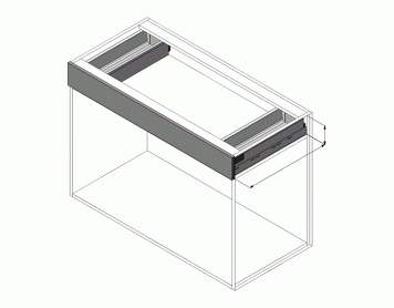 Ящик под мойку TANDEMBOX antaro (высота M 98,5х500), крепление inserta, сер.