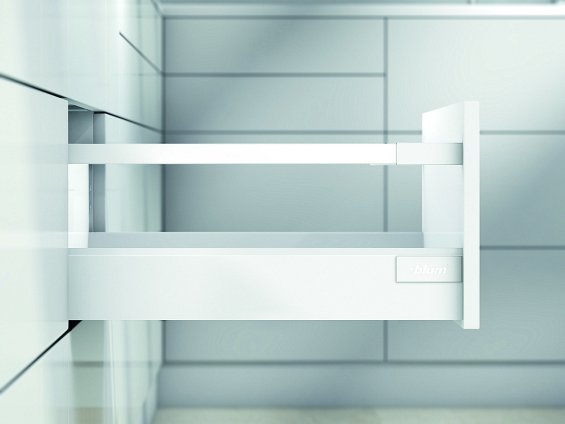 Ящик TANDEMBOX antaro с TIP-ON BLUMOTION (высота D 224, глубина 400 мм, вес ящика до 20 кг), крепление под саморезы, белый